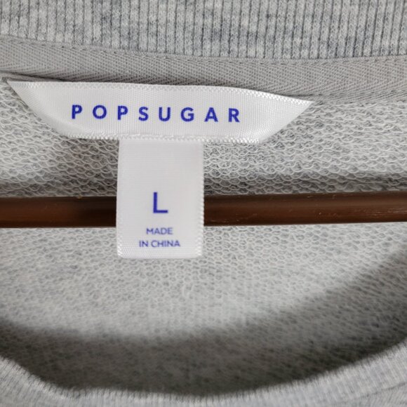 Popsugar Dress French Terry drawstring Gray Large Pop Sugar elbow sleeve EUC - Picture 7 of 9